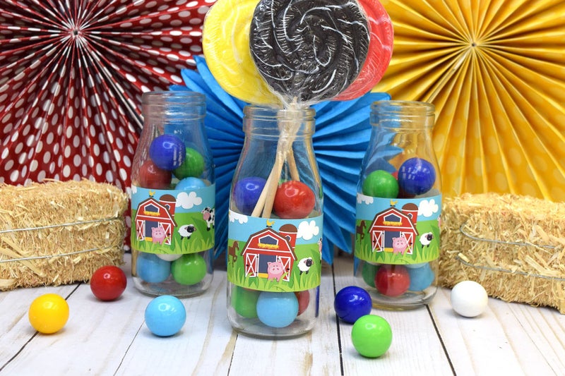 Amanda Creation Barnyard Bash Birthday Waterproof Water Bottle Sticker Wrappers, 20 1.75" x 8.5" Wrap Around Labels by AmandaCreation - Image 5